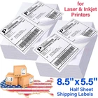 8.5x5.5 Half Sheet Shipping Labels Self Adhesive Sticker Laser & Inkjet Printers