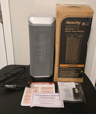 #ad #ad 3rd Gen AEOCKY Space Fan Heater AI Thermostat 1500W PTC Electric Heater Open Box $34.95