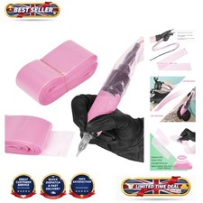 Professional Pink Tattoo Clip Cord Sleeves - 100Pcs for Dust-Free Protection