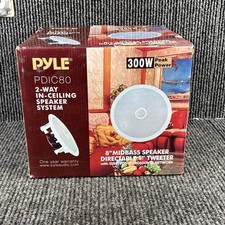 Pyle 8" 2 Way In Ceiling/Wall Home Speaker System, White 2 Pair PDIC80