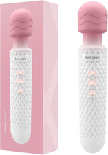 bed geek Handheld Cordless Personal Wand Massager   Waterproof, USB Rechargeable