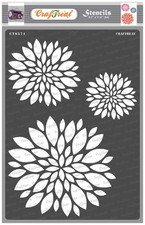 CrafTreat Reusable Flower Stencils for Painting on Wood, Canvas, A4, White