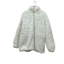 BALENCIAGA back logo fur jacket 721789 White Size: 32