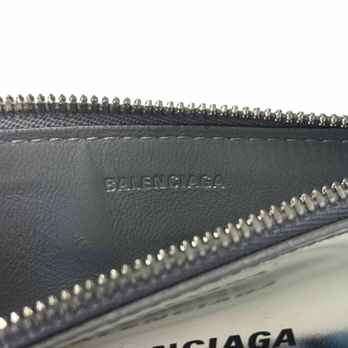 Balenciaga Metallic Logo Card Case Silver 13cm Women’s Accessories thumbnail 3