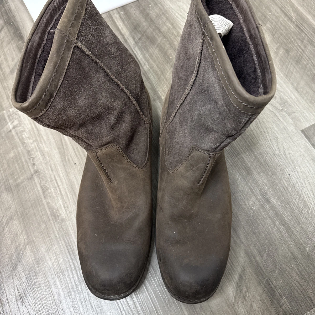 Ugg Lerette Mens Brown Leather Boots Size 9.5 UGG Men main image 3