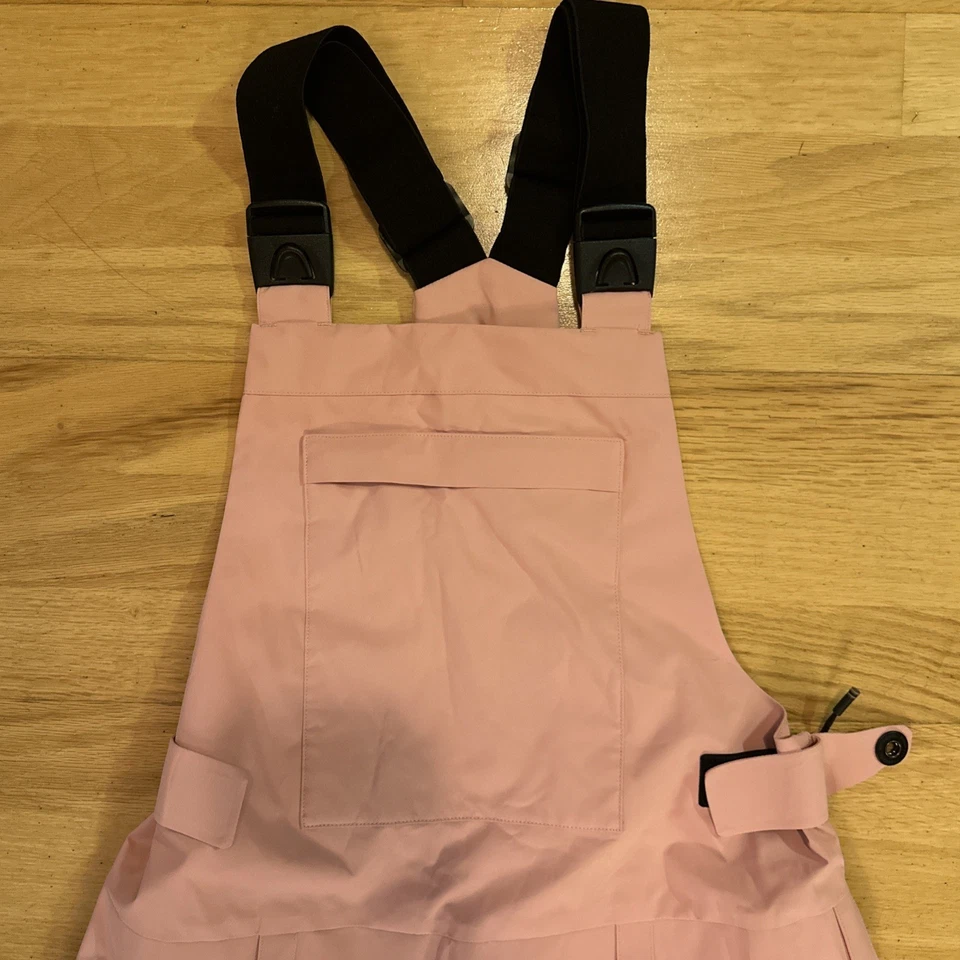 NUEVO Rossignol Para Mujer Relajado Babero Esquí Pantalones Snowboard Rosa Pantalones Talla S $275 Nuevo con Etiquetas Foto 3 de 4
