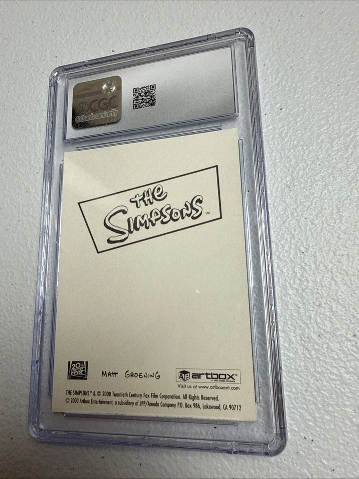 CGC 9 2000 Artbox The Simpsons Collectible Sticker Prism HOMER #C5 Holofoil - Image 2 of 2