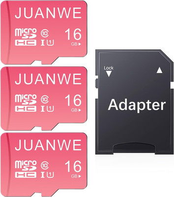 16GB Micro SD Card 3 Pack Microsdhc Memory Card with SD Adapter, C10, U1,TF Card