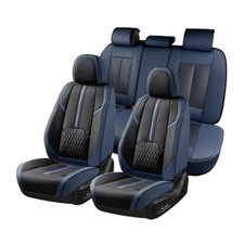 Car Seat Covers, Front and Back Seat Covers, Universal Seat FullSet Blue Black