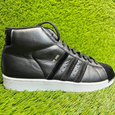 Adidas Pro Model Boys Size 5Y Black White Athletic Basketball Shoes Sneakers