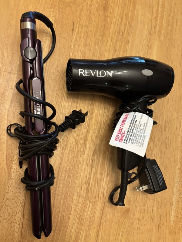NEW INFINITI PRO CONAIR Flat Iron Hair Straightener + Revlon Hair Blow Dryer 