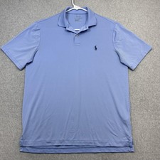 Polo Ralph Lauren Polo Shirt Mens XL Blue Solid Performance Golf Stretch Tech
