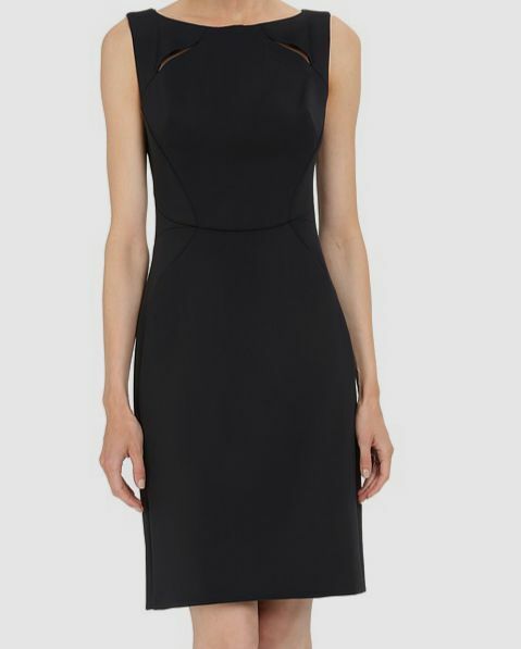Zac Posen Bonded Crepe Sleeveless Women's Dress Licorice : 6