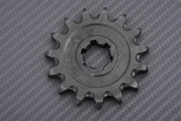 Pignon 15 dents Renthal 428 améliorant la transmission des motos anciennes Yamaha TY 125