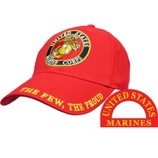 USMC Marines Marine Corps United States Red Semper Fi Embroidered Cap Hat