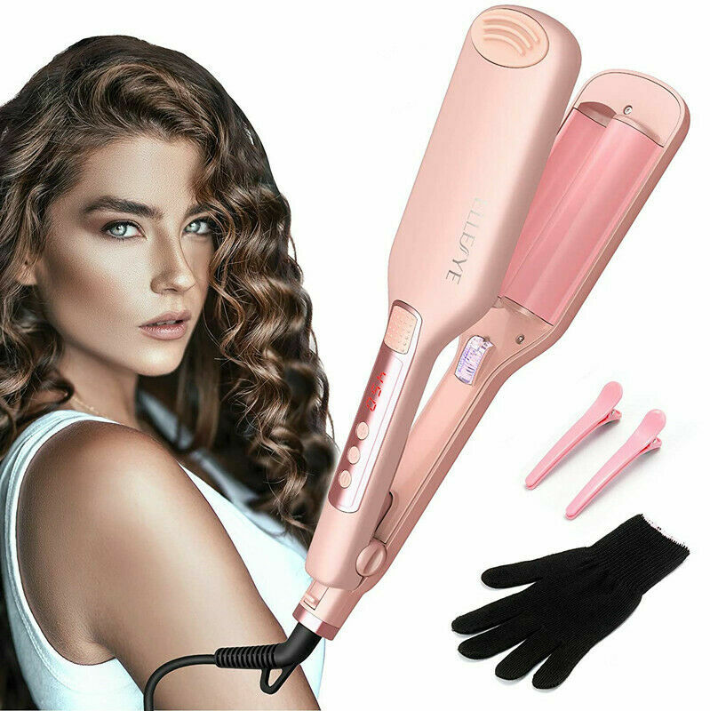 Hair Crimper Asavea Hair Straightening Ceramic Brush Double Sided