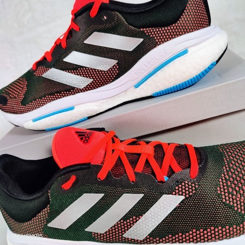 Adidas US 13 Men's -Black/Orange/White/Blue - Running- Solarglide 5- H01162 -New - Picture 17 of 24