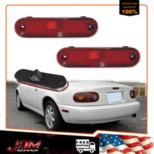 For 1990-2005 Mazda Miata MX-5 Red Lens Rear Side Marker Signal Light Lamps 2PCS