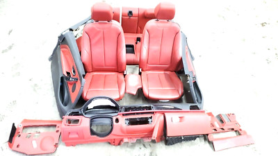 2014-2016 BMW 428I F32 COUPE INTERIOR DASHBOARD SEATS DOOR PANELS SET OEM RED.