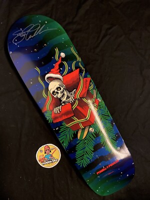 RARE SIGNED Steve Caballero Holiday Ripper Powell Peralta Skateboard Deck 2015