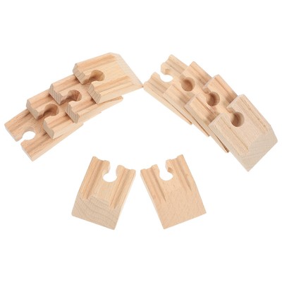 10pcs  Wooden Train Railway Tracks Expansion Train Tracks DIY Track Parts