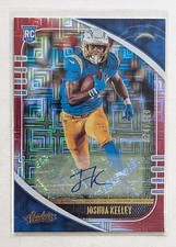 2020 Panini Absolute Joshua Kelley Signatures Red Squares Auto /100 RC #165