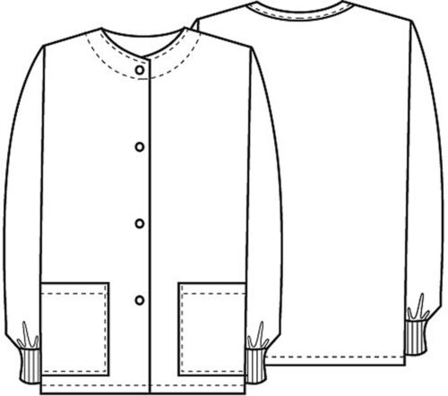 Frozen Cherokee Scrubs Tooniforms Disney Snap Front Warm Up Jacket 6350C FZEV - Picture 3 of 4