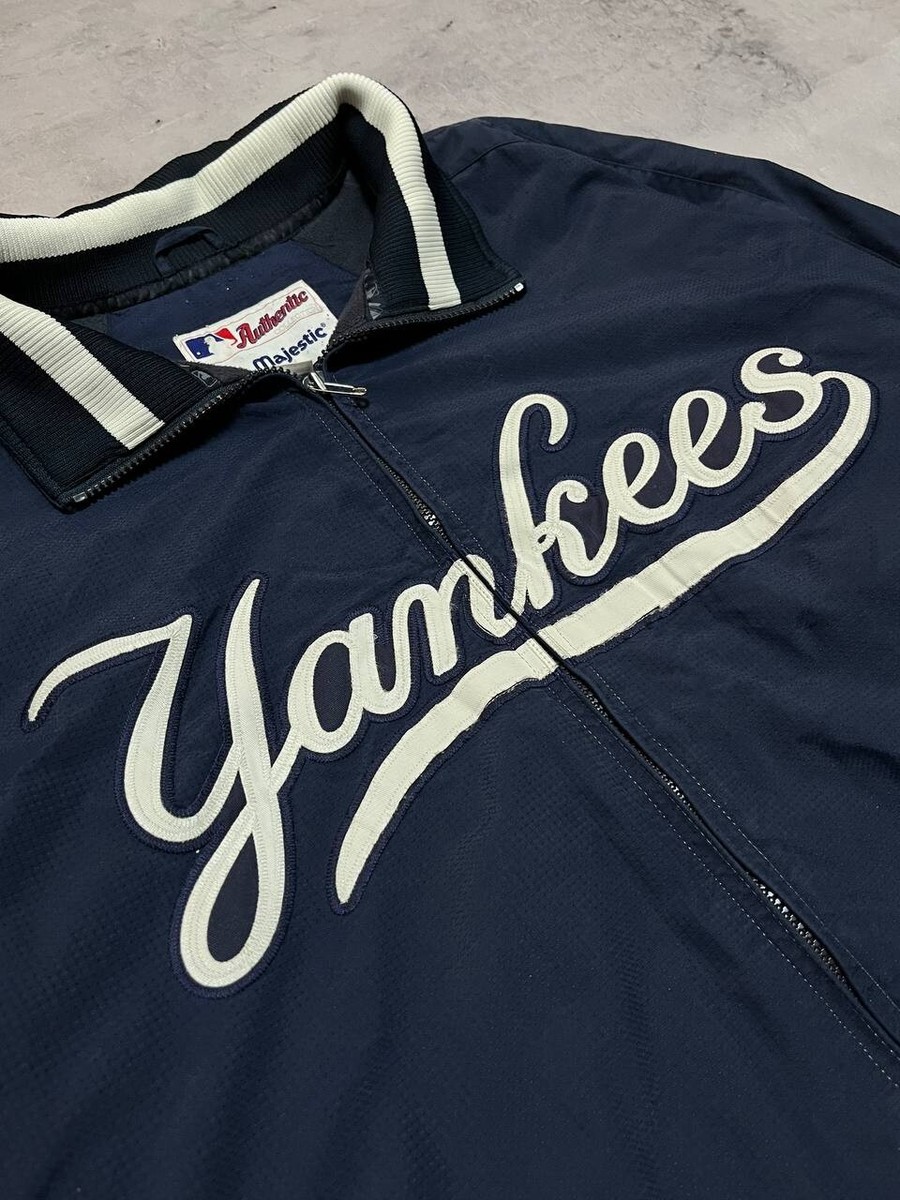 VTG New York Yankees MLB Majestic Authentic Blue Dugout