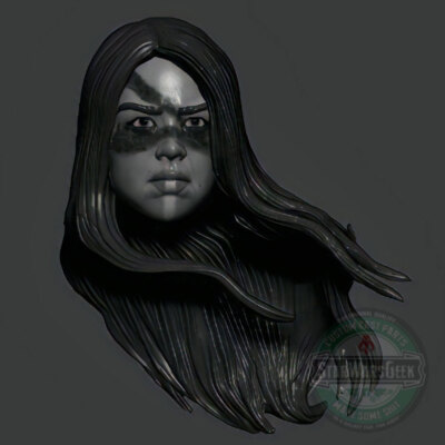 Naru Amber Midthunder Prey Predator custom print head for action figures
