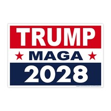 Trump 2028 Yard Sign w/Stake Make America Great Again MAGA 18" x 12" 2-Sided