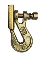 Grade 70 Pin Lock Clevis Grab Hook with Latch for Tow Winch Trailer, Logging