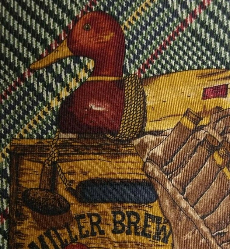 Blue Green Plaid Duck Silk Tie