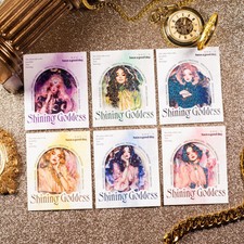 Fashion Lady Transparent Glitter Stickers for Journal Water Bottles Phone Decals