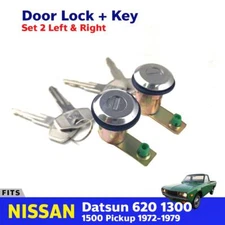 Door Lock Safety Key Set LH+RH Fits Datsun Nissan 620 1300 Pickup 1972-79 P08