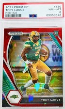 2021 Panini Prizm Trey Lance RC Red Ice Prizm Rookie Card #120 SP PSA 8 🔥