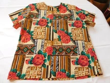 Notations Petite ladies womens 14 short sleeve shirt top 72281 shoulder pad EUC*