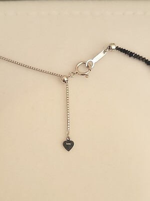 K18WG Black Diamond Adjustable Necklace -Japan WG | eBay