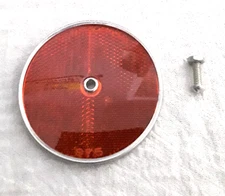 STIMSONITE 975 RED 3 1/4 INCH 2 PIE REFLECTOR CAN USE ON SCHWINN STINGRAY NOS