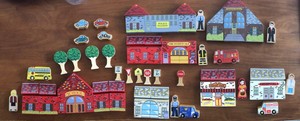 melissa and doug wooden town playset