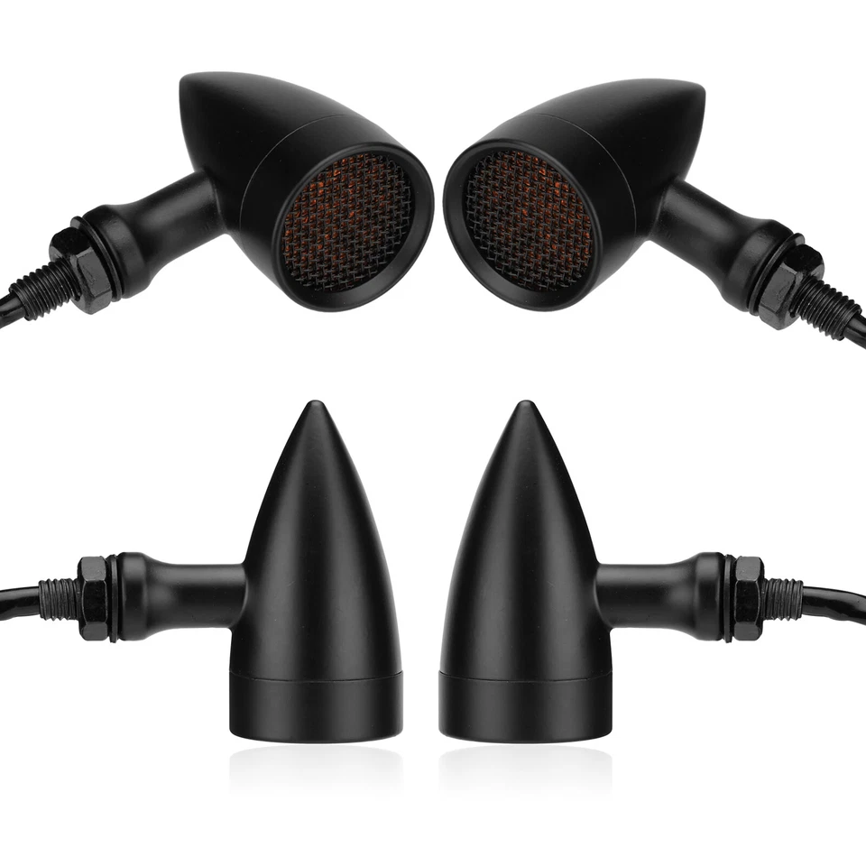 Luz trasera de señal de giro LED de freno de bala para motocicleta CNC para Harley Bobber Foto 4 de 4