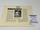 Lou Groza Autographed Hand Signed Career Highlights Print Inscribed HOF PSA COA