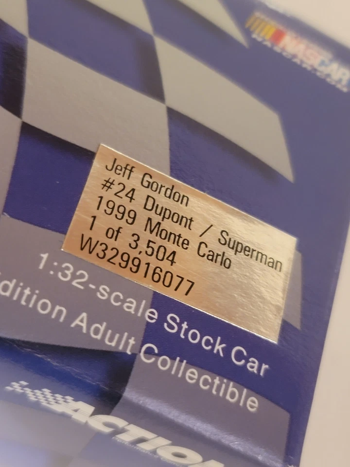 Superman 1:32 Action DieCast 1999 Jeff Gordon STILL SEALED IN FACTORY TISSUE! - Image 2 of 4