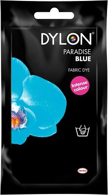 Dylon Hand Stoff Färbe Beutel für Kleidung & weiche Möbel 50g - Paradise Blue