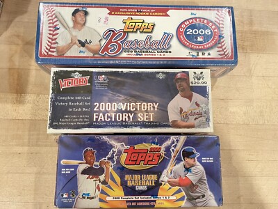 Lot Of 3 MLB Baseball Card Sets Factory Sealed 2000 + 2006 Topps + 2000 Victory