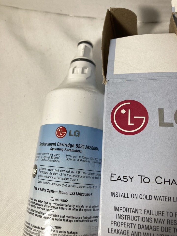 LG Refrigerator Replacement Filter 5231JA2006A Qty 1 OEM 300 Gallon