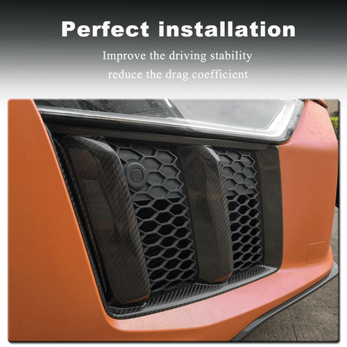 Fit for Audi R8 2016-2018 DRY CARBON Front Side Air Vent Covers Trim Grille Fins - Bild 16 von 16