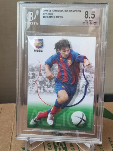 2004 Panini Megacracks Barca - Lionel Messi #62 RC - BGS 8.5