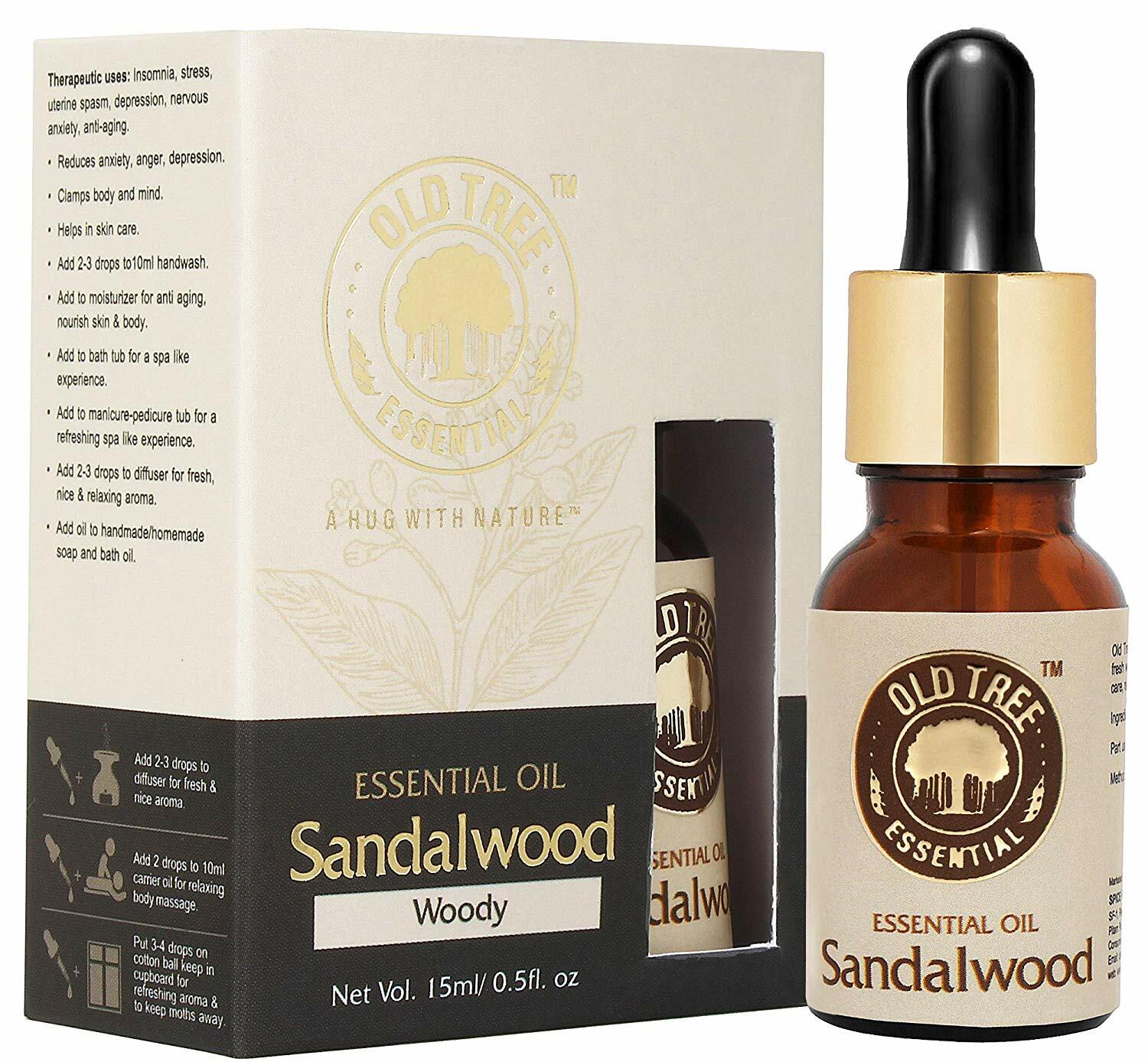 Old Tree Sandalwood Essential Oil 15ml 100% Pure Natural Aromatherapy-image