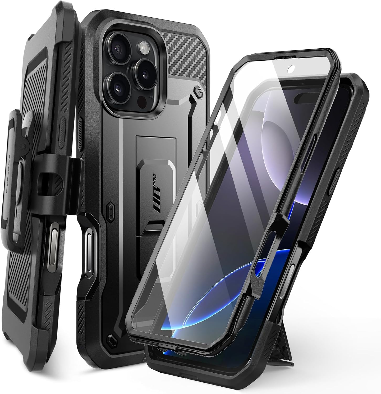 for Iphone 16 Pro Case with Screen Protector (Unicorn Beetle Pro), [Built-In Sta