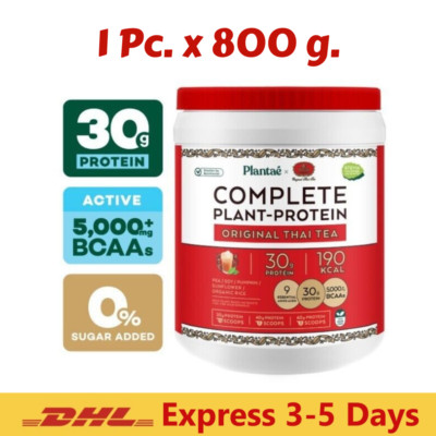 Plantae Complete Plant Protein Powder Original Thai Tea Cha Tra Mue Flavor 800 g